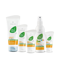 Lr Aloe Opaľovacie mlieko SPF 50  + Opaľovacie mlieko SPF 30 + Anti-age krém SPF 50 + Krémový upokojujúci gél po opaľovaní + Opaľovací sprej pre deti LSF 50